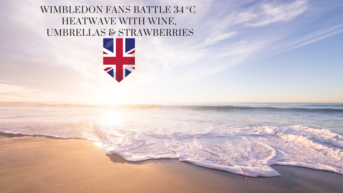 Wimbledon heat 2025, Wimbledon strawberries Pimm’s heatwave, Wimbledon fan tips hot weather, Wimbledon record heat, tennis heat safety.